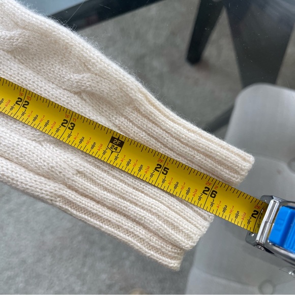 Ralph Lauren Cable Knit Cashmere Sweater Womens Small Ivory Old Money Academia - Picture 7 of 8